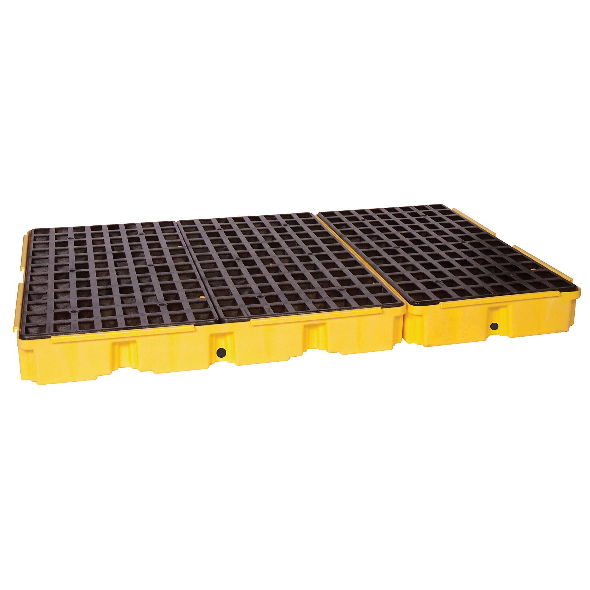 Eagle Modular Spill Containment Platform — 6 Drum, 88 Gal. Sump Capacity, HDPE, Yellow, With Drain, Model# 1686D